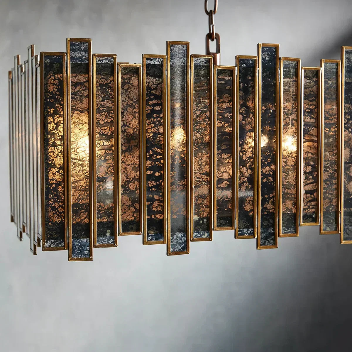 Roselle Glass Rectangular Chandelier