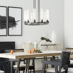 Juniper Glass Round Chandelier