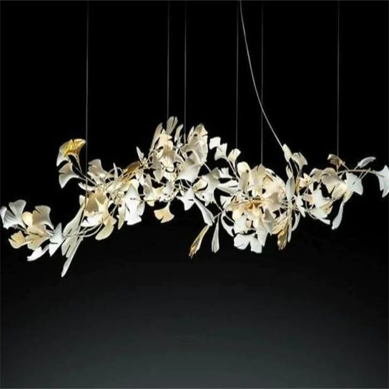 Ceramic Ginkgo Luxury Branch Chandelier 