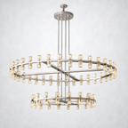 Marlowe Crystal Shades 2-tier Round Chandelier 60''