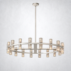 Marlowe Crystal Shades Round Chandelier 36"