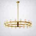 Marlowe Crystal Shades Round Chandelier 36"