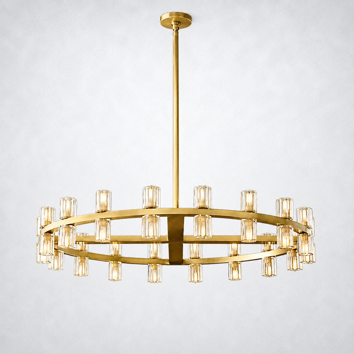 Marlowe Crystal Shades Round Chandelier 36"