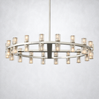 Marlowe Crystal Shades Round Chandelier 36"