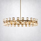 Marlowe Crystal Shades Round Chandelier 48"