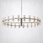 Marlowe Crystal Shades Round Chandelier 48"