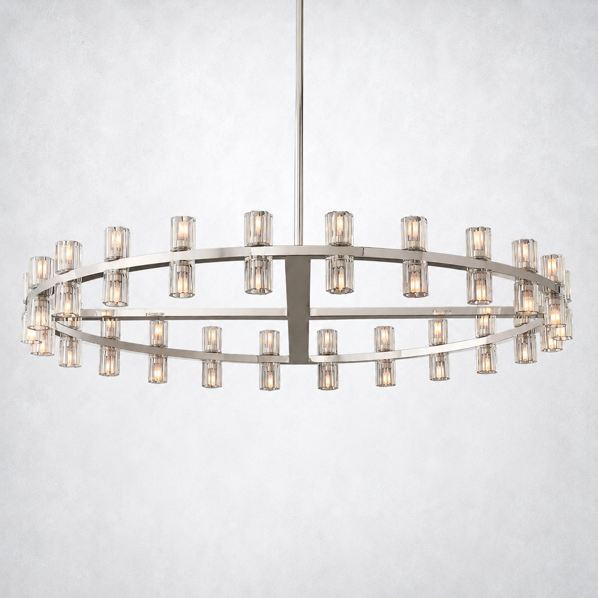 Marlowe Crystal Shades Round Chandelier 48"