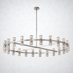 Marlowe Crystal Shades Round Chandelier 48"