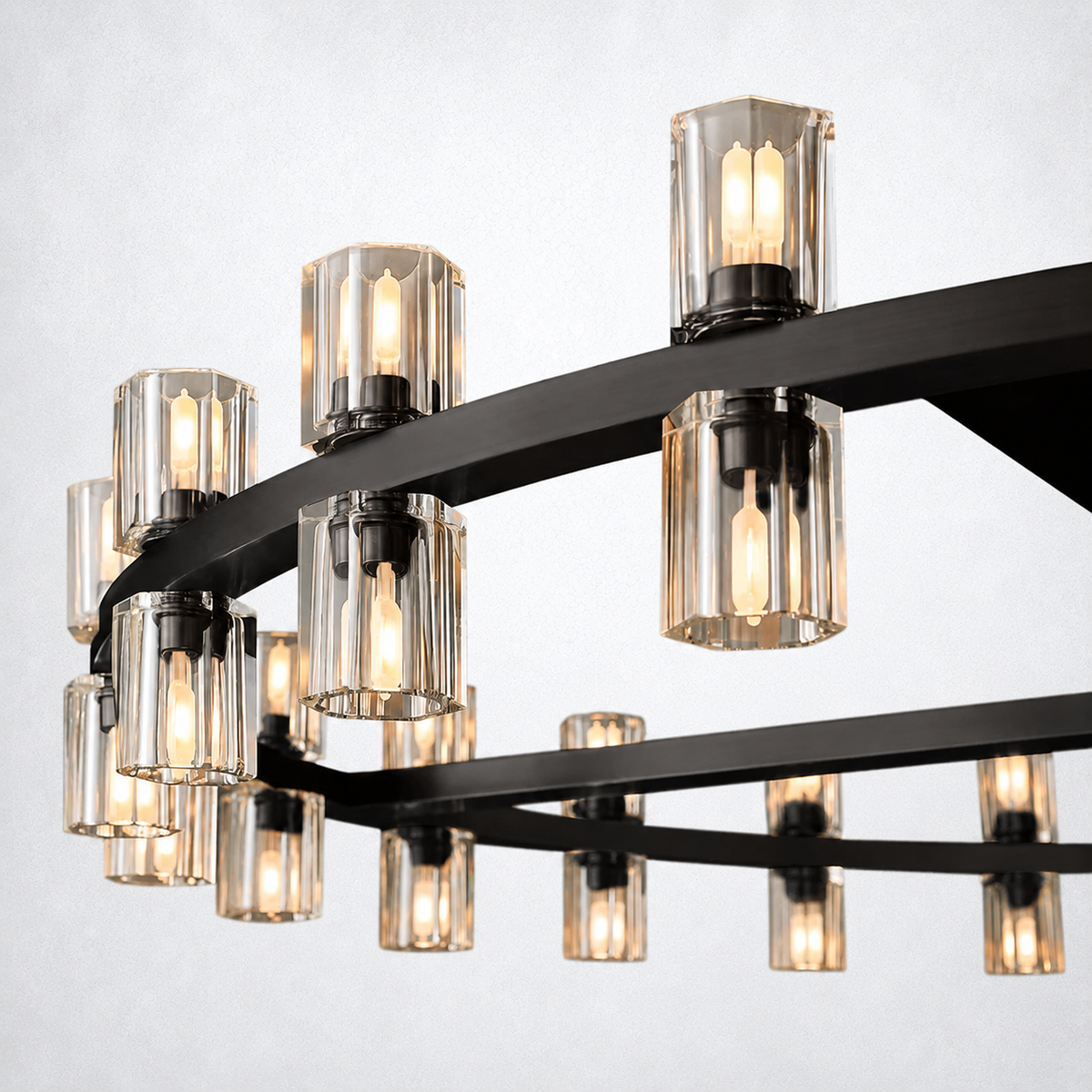 Marlowe Crystal Shades Round Chandelier 48"