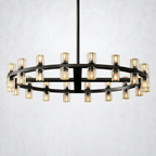 Marlowe Crystal Shades Round Chandelier 48"