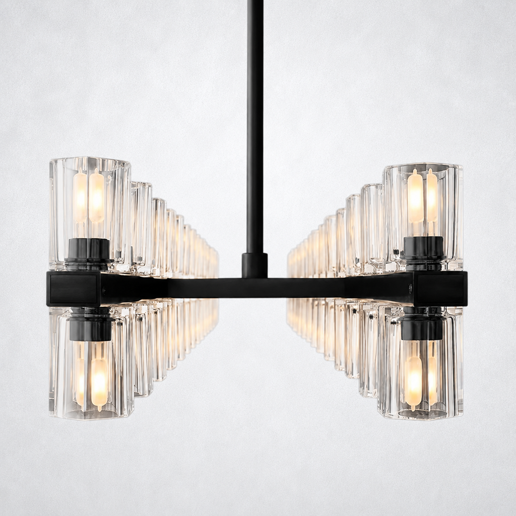 Marlowe Crystal Rectangular Chandelier 54"
