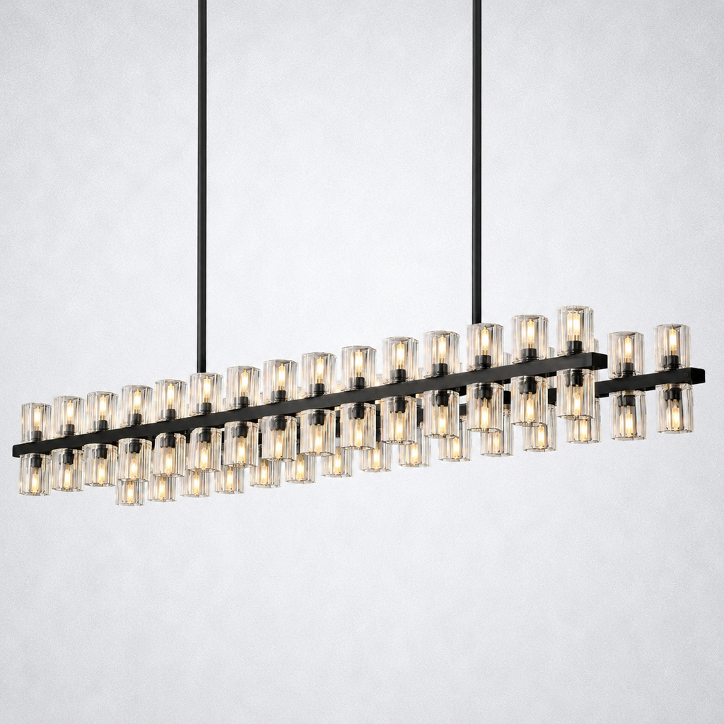 Marlowe Crystal Rectangular Chandelier 54"