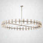 Marlowe Crystal Shades Round Chandelier 60"