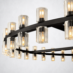 Marlowe Crystal Shades Round Chandelier 60"