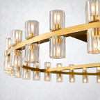 Marlowe Crystal Shades Round Chandelier 60"
