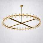 Marlowe Crystal Shades Round Chandelier 60"