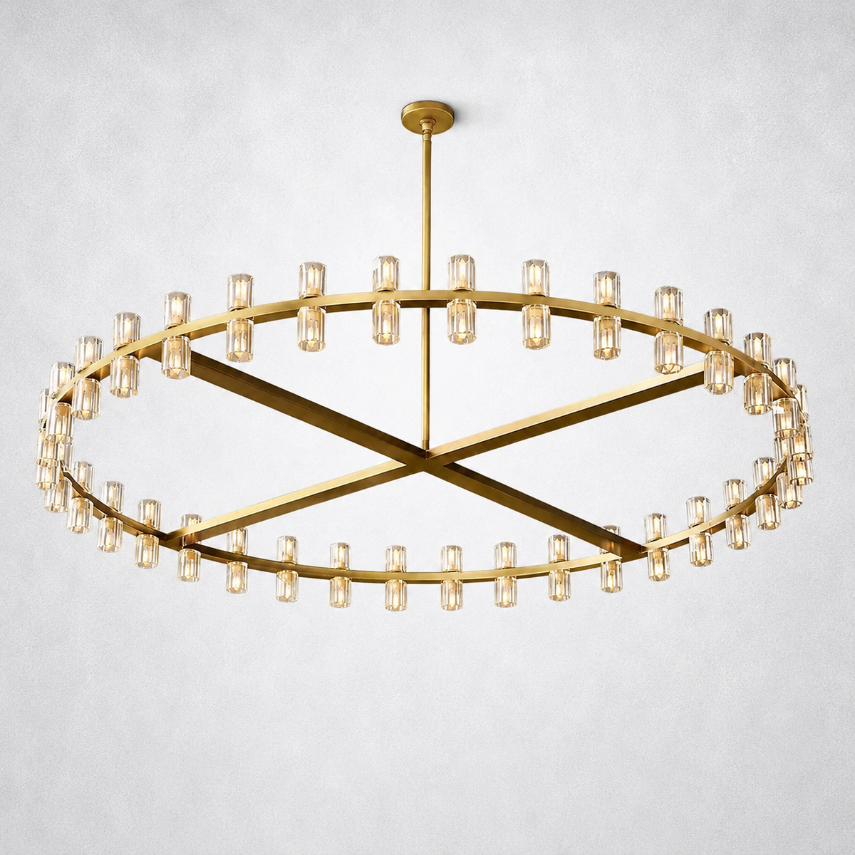 Marlowe Crystal Shades Round Chandelier 60"