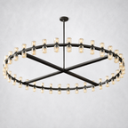 Marlowe Crystal Shades Round Chandelier 60"