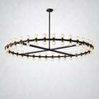 Marlowe Crystal Shades Round Chandelier 60"