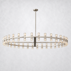 Marlowe Crystal Shades Round Chandelier 60"