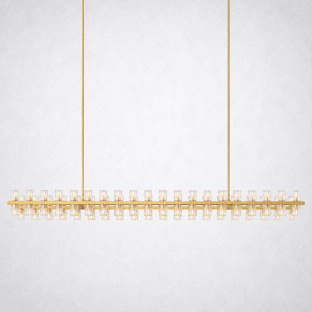Marlowe Crystal Rectangular Chandelier 72"