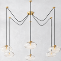 Prestige Clear Glass Suspended Chandelier 84"