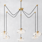 Prestige Clear Glass Suspended Chandelier 84"