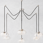 Prestige Clear Glass Suspended Chandelier 84"