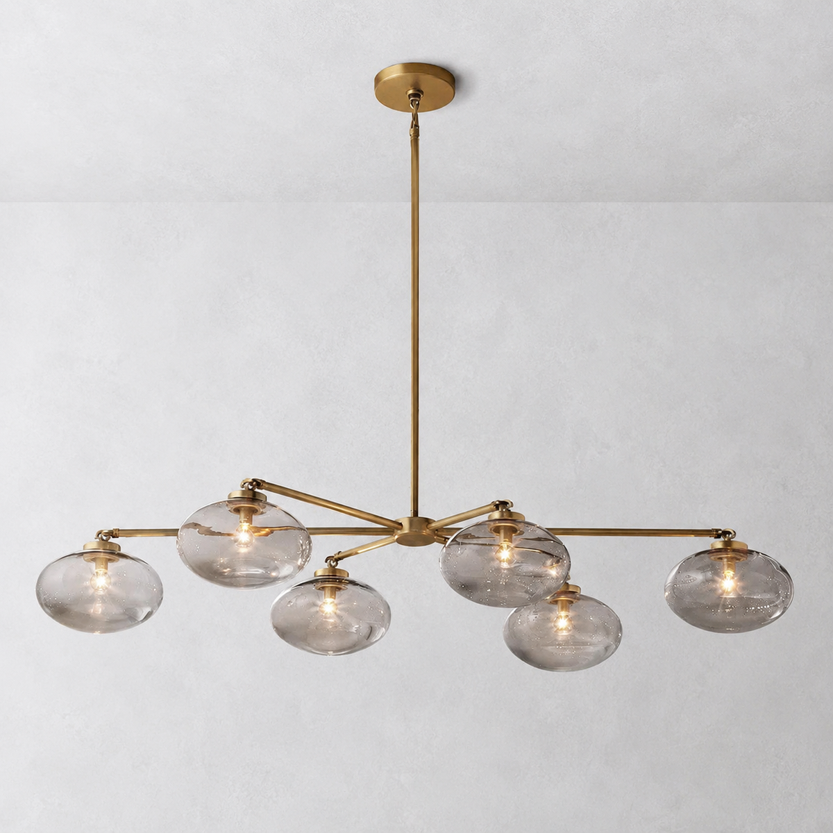 Prestige Clear Glass Mobile Linear Chandelier