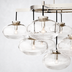 Prestige Clear Glass Linear Chandelier 54"
