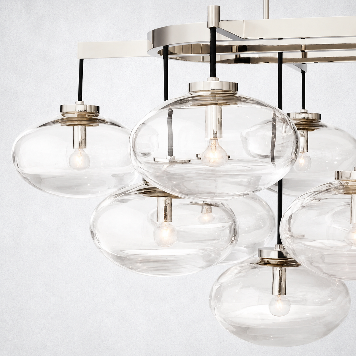 Prestige Clear Glass Linear Chandelier 54"
