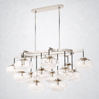 Prestige Clear Glass Linear Chandelier 54"