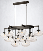 Prestige Clear Glass Linear Chandelier 54"
