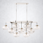 Prestige Clear Glass Linear Chandelier 54"