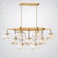 Prestige Clear Glass Linear Chandelier 54"