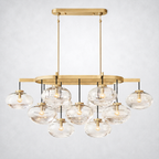 Prestige Clear Glass Linear Chandelier 54"