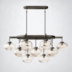 Prestige Clear Glass Linear Chandelier 54"