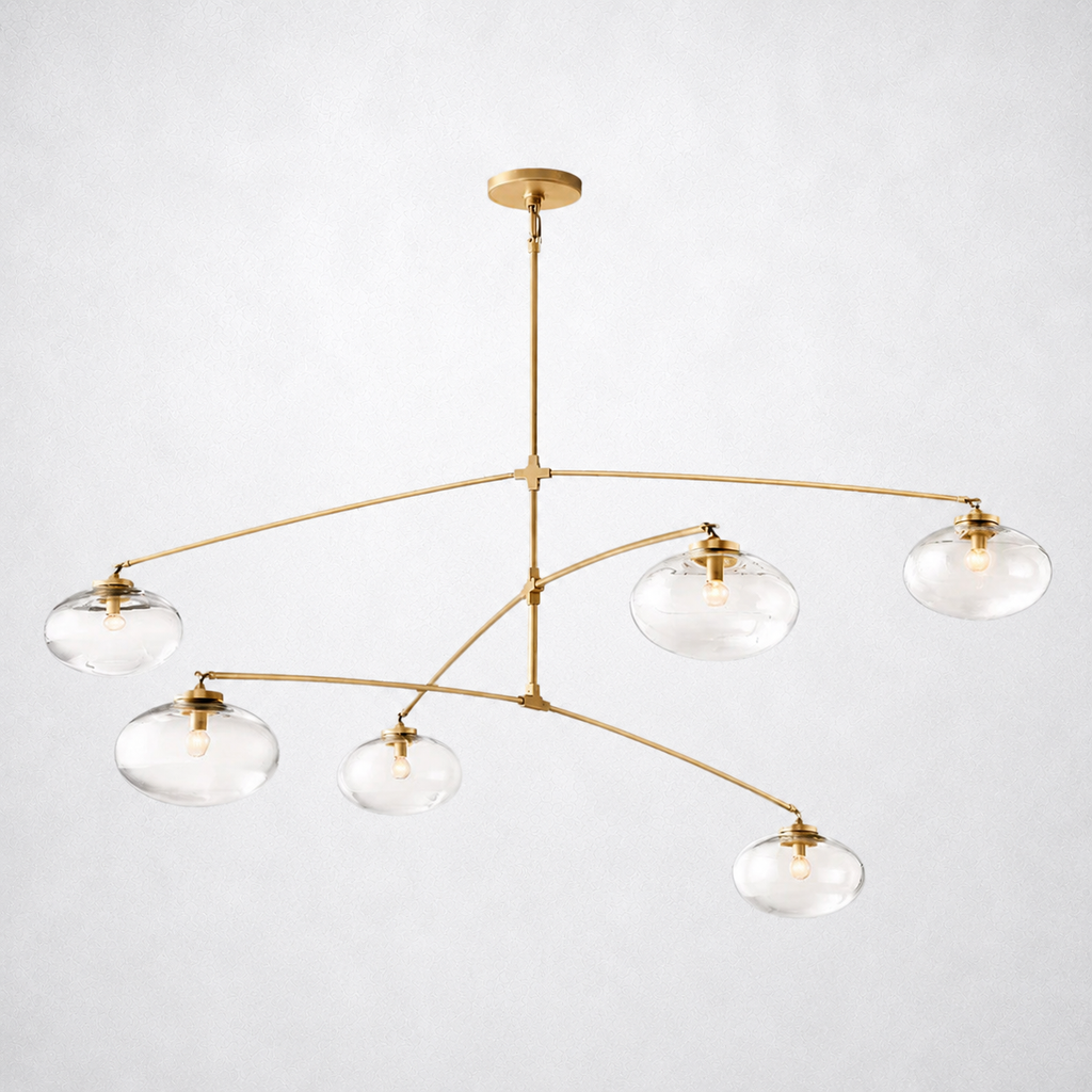 Prestige Clear Glass Mobile Round Chandelier