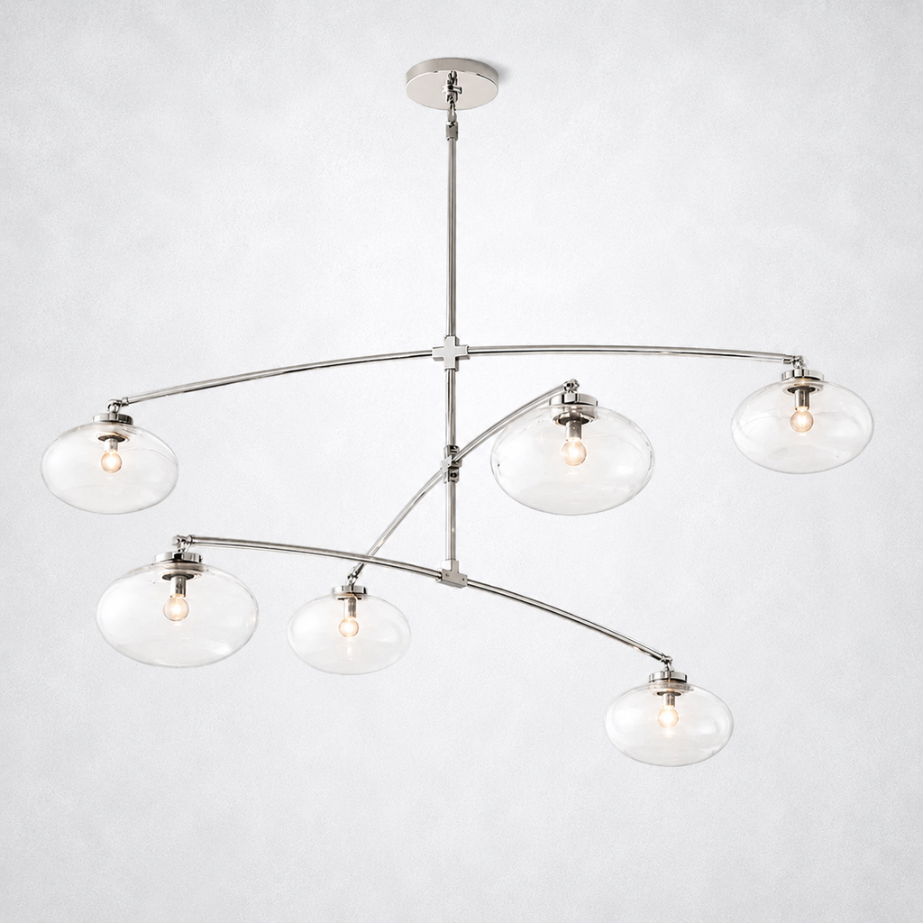 Prestige Clear Glass Mobile Round Chandelier