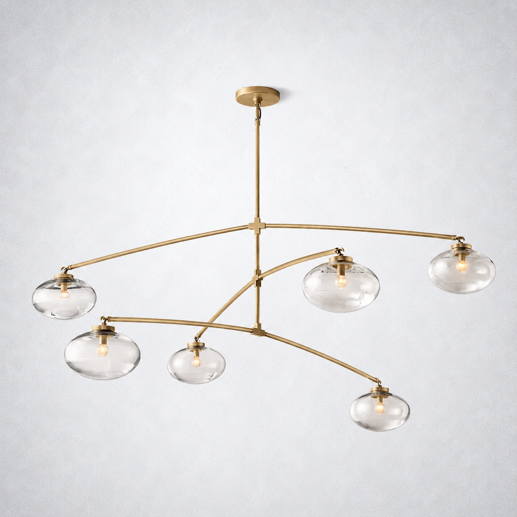 Prestige Clear Glass Mobile Round Chandelier