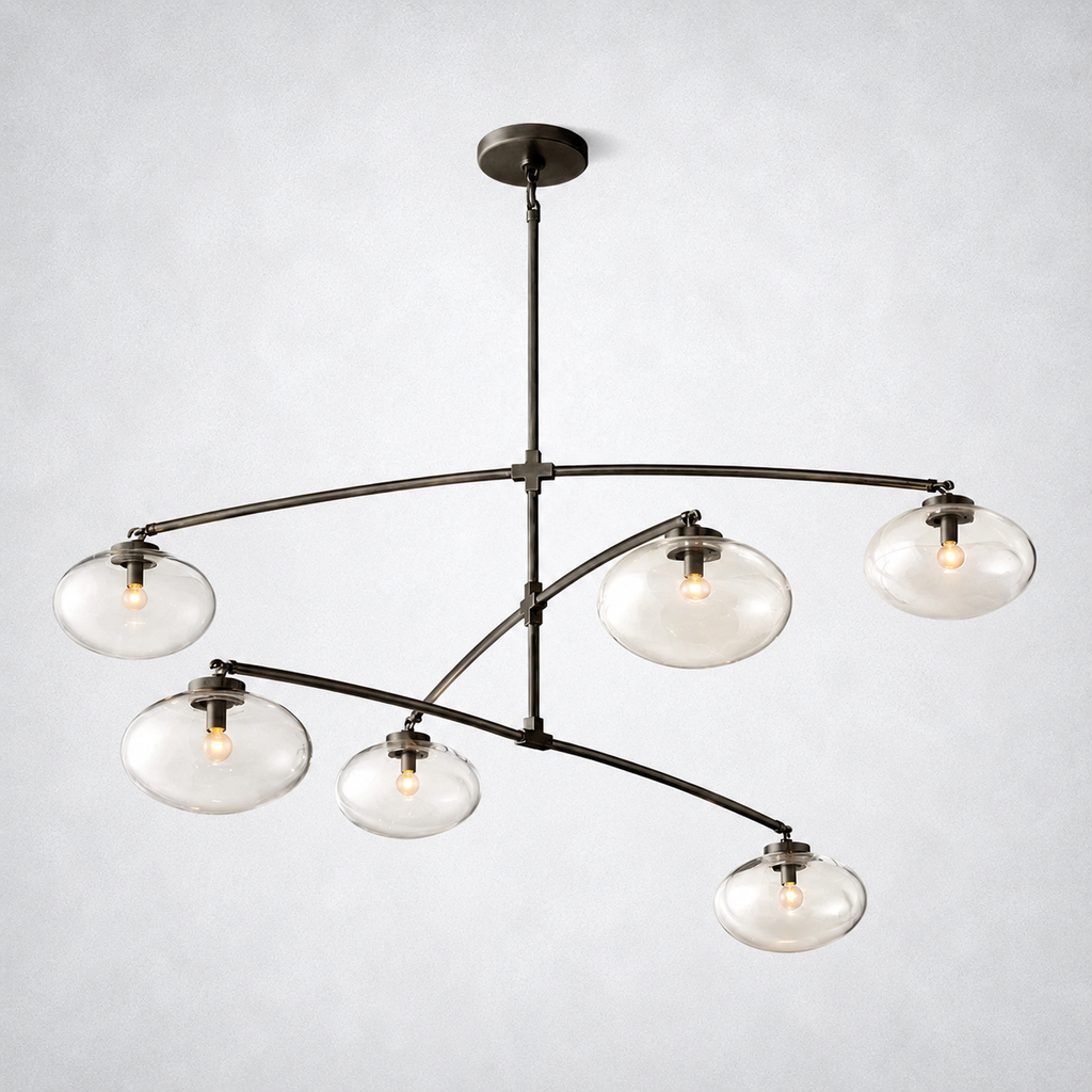 Prestige Clear Glass Mobile Round Chandelier