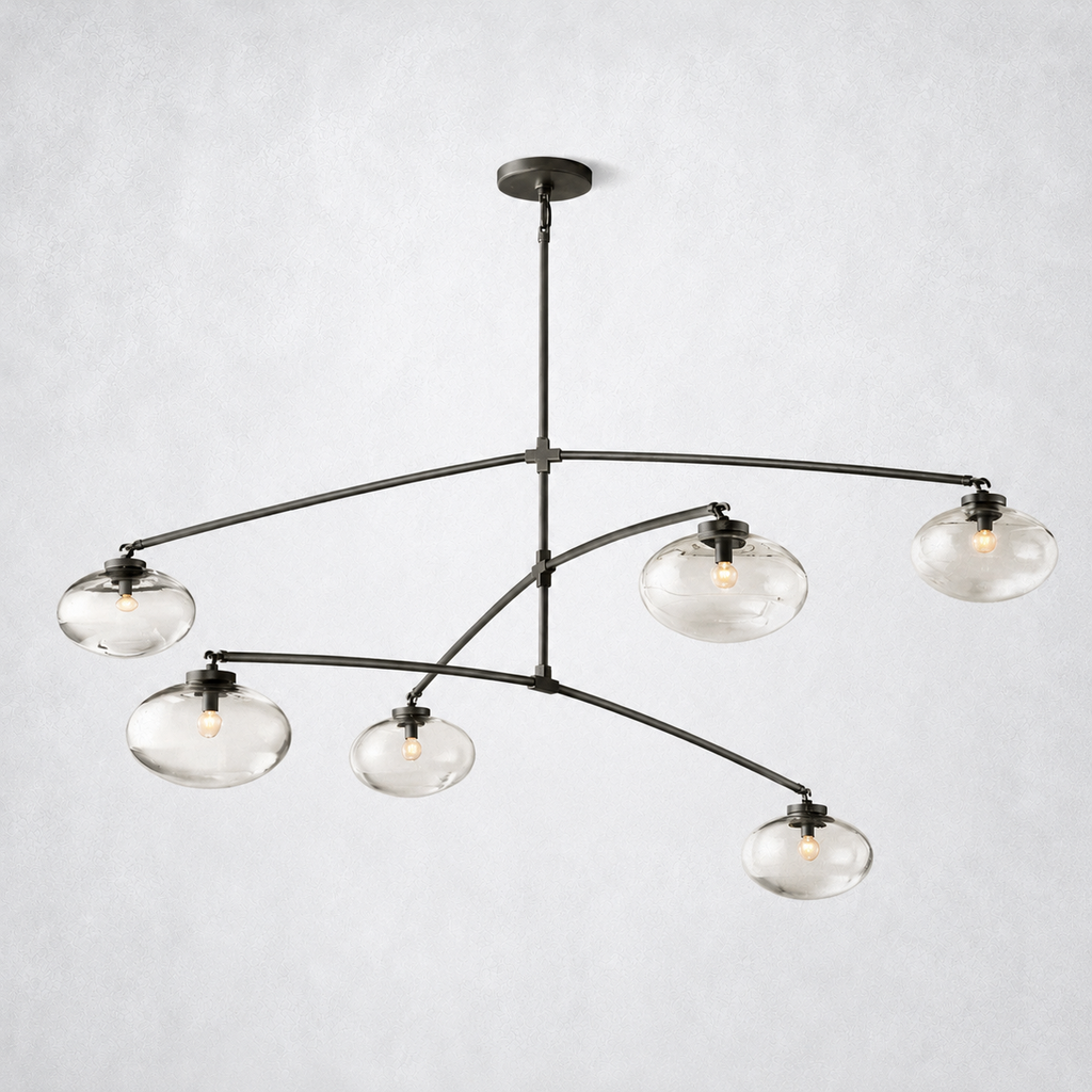 Prestige Clear Glass Mobile Round Chandelier