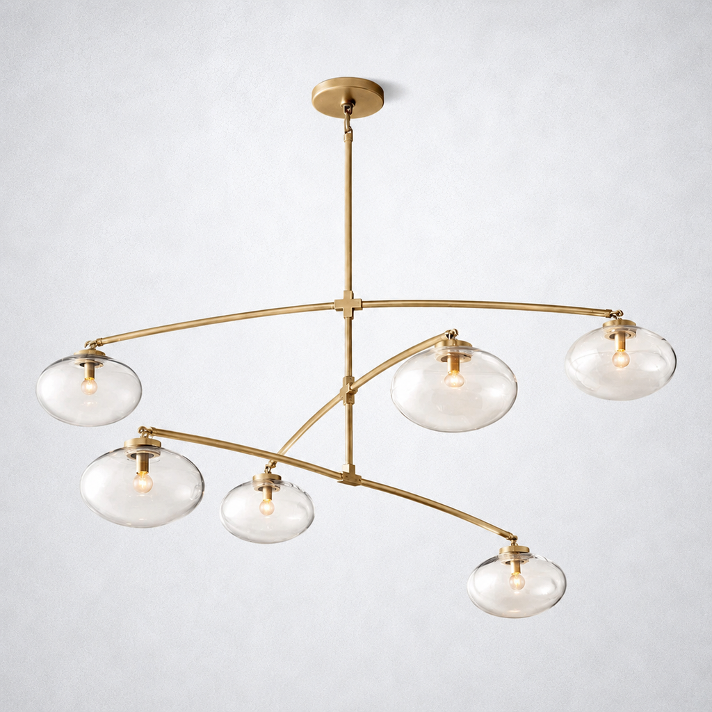 Prestige Clear Glass Mobile Round Chandelier