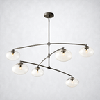 Prestige Clear Glass Mobile Round Chandelier