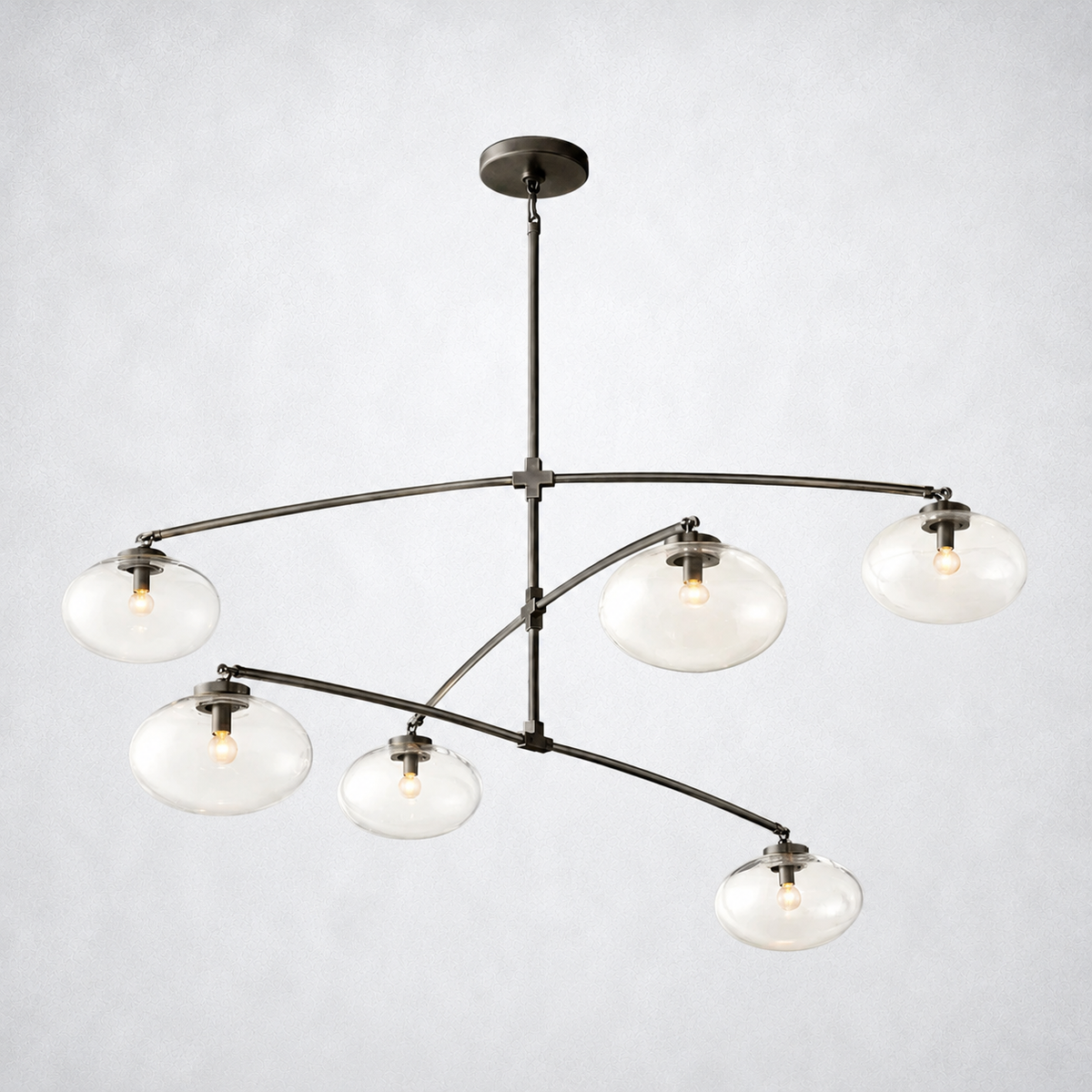 Prestige Clear Glass Mobile Round Chandelier