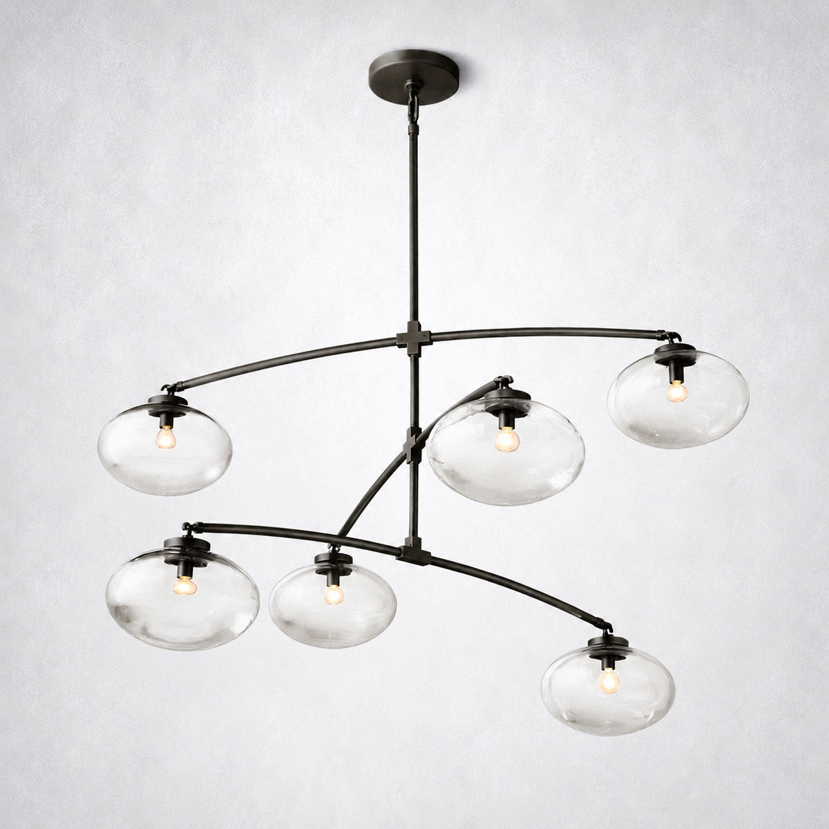 Prestige Clear Glass Mobile Round Chandelier