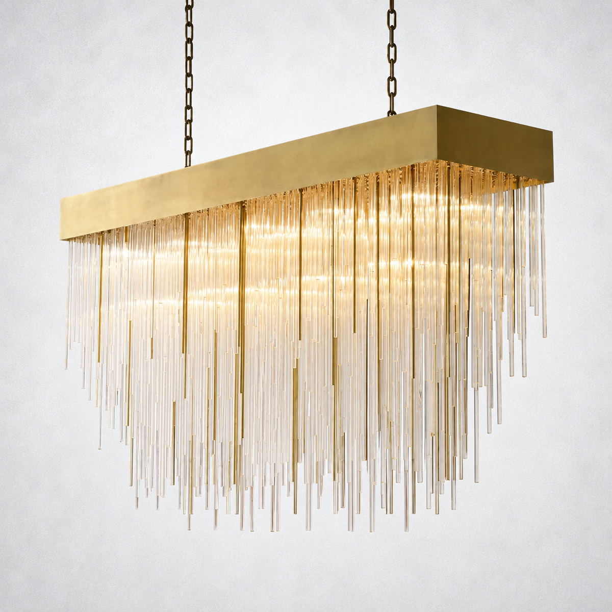 Glint Rectangular Chandelier 54"