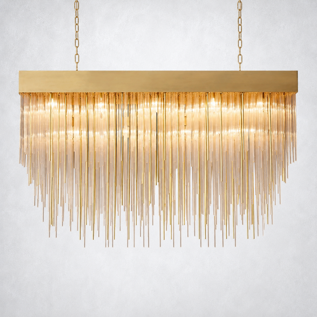 Glint Rectangular Chandelier 54"