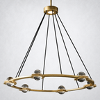 Dorian Crystal Ball Round Chandelier 36"