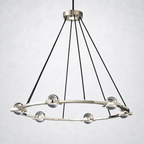 Dorian Crystal Ball Round Chandelier 36"